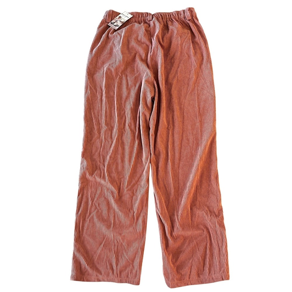 NWT Halara Corduroy Casual Pants Womens XL Pink Mid Rise Zipper Pocket - Picture 2 of 11